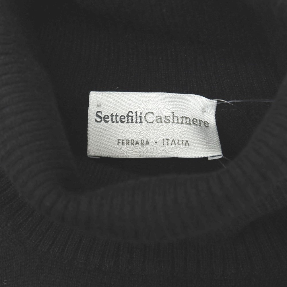 【新品アウトレット】セッテフィーリ カシミア Settefili Cashmere カシミヤ タートルネック プルオーバーニット ブラック【サイズ50/M】【 状態ランクN- 】【 メンズ 】