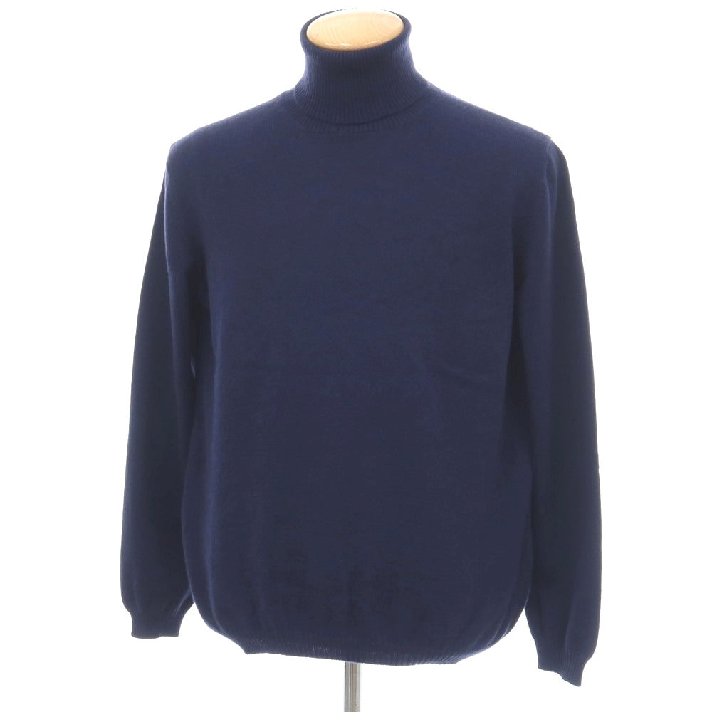 【新品アウトレット】セッテフィーリ カシミア Settefili Cashmere カシミヤ タートルネック プルオーバーニット ネイビー【サイズ44】【 状態ランクN- 】【 メンズ 】