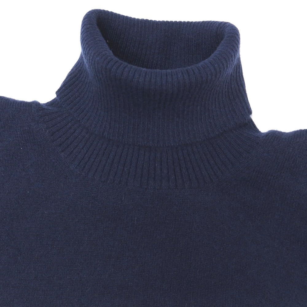 【新品アウトレット】セッテフィーリ カシミア Settefili Cashmere カシミヤ タートルネック プルオーバーニット ネイビー【サイズ46/XS】【 状態ランクN- 】【 メンズ 】