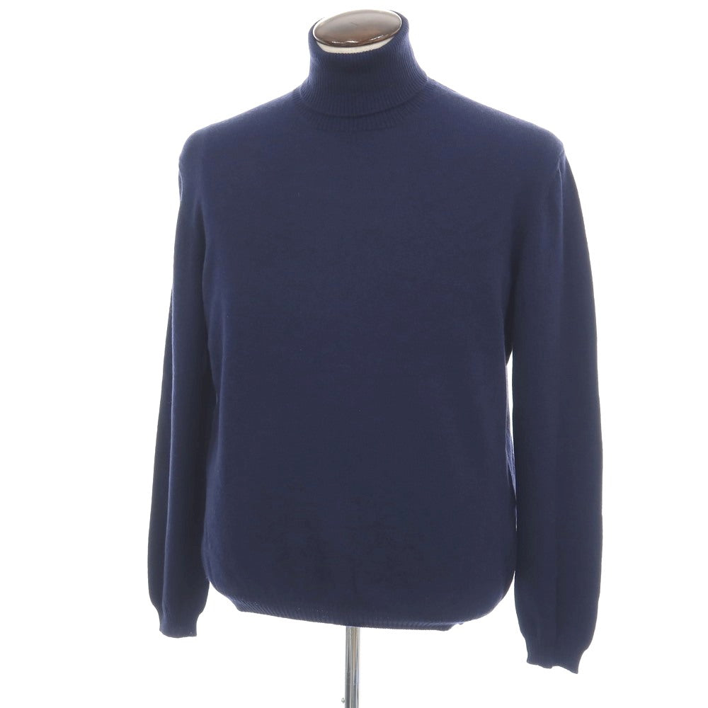 【新品アウトレット】セッテフィーリ カシミア Settefili Cashmere カシミヤ タートルネック プルオーバーニット ネイビー【サイズ50/M】【 状態ランクN- 】【 メンズ 】