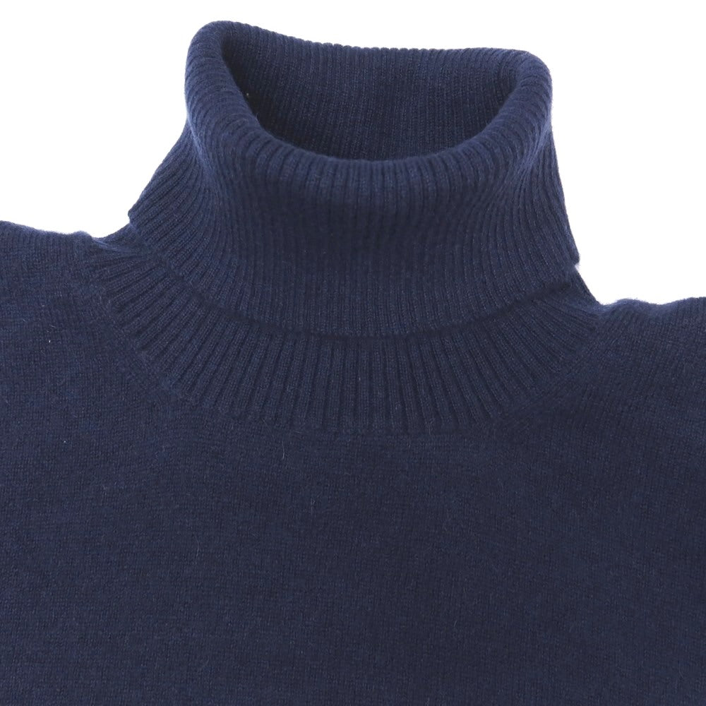 【新品アウトレット】セッテフィーリ カシミア Settefili Cashmere カシミヤ タートルネック プルオーバーニット ネイビー【サイズ50/M】【 状態ランクN- 】【 メンズ 】