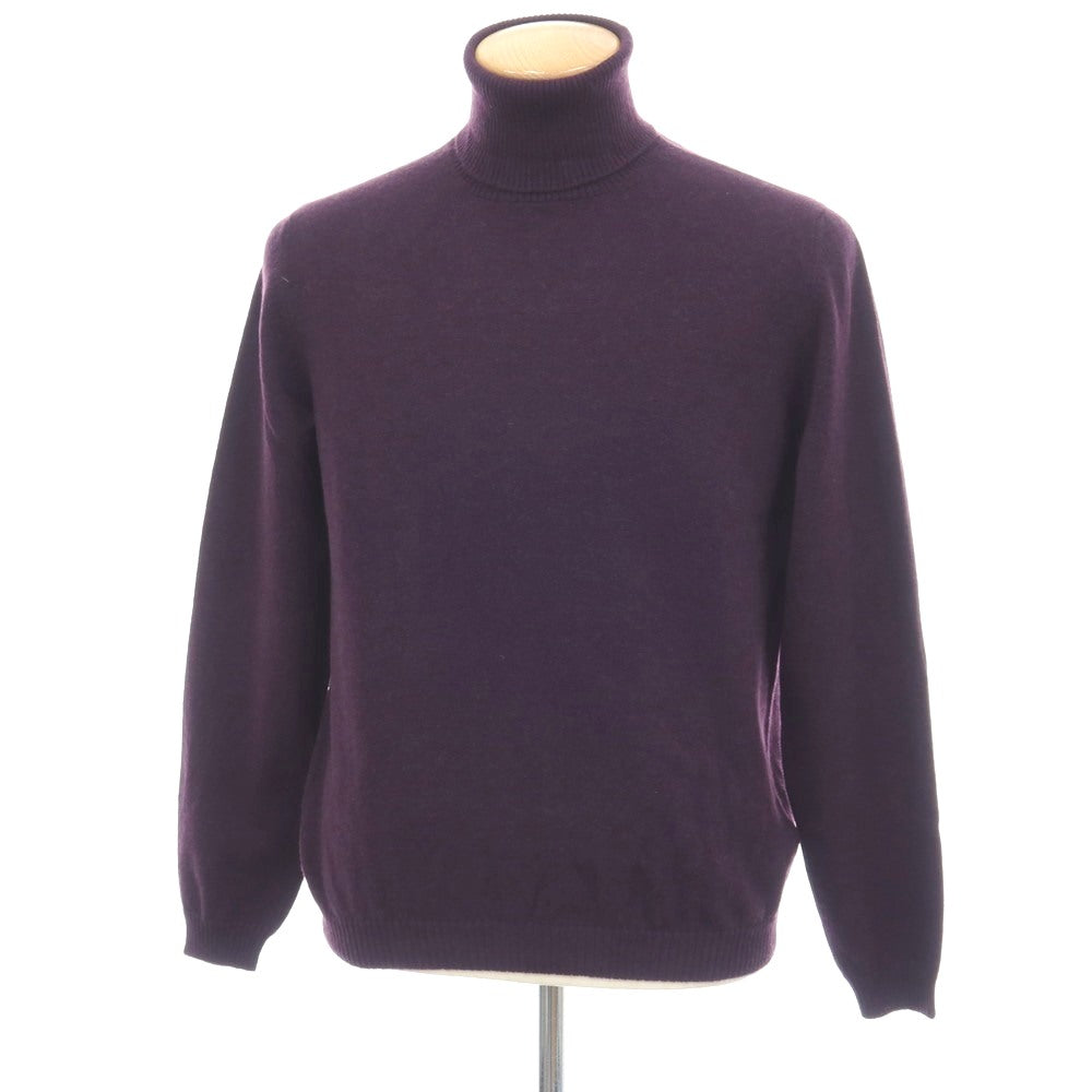 【新品アウトレット】セッテフィーリ カシミア Settefili Cashmere カシミヤ タートルネック プルオーバーニット ダークパープル【サイズ44】【 状態ランクN- 】【 メンズ 】