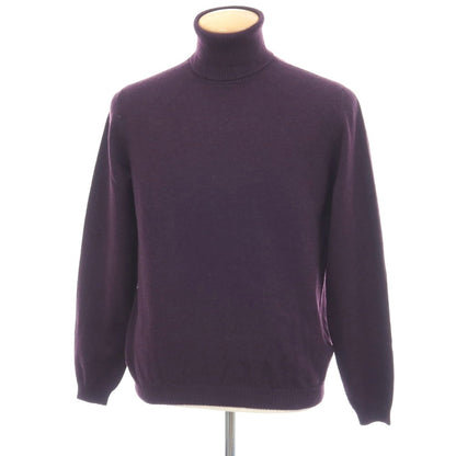 【新品アウトレット】セッテフィーリ カシミア Settefili Cashmere カシミヤ タートルネック プルオーバーニット ダークパープル【サイズ44】【 状態ランクN- 】【 メンズ 】