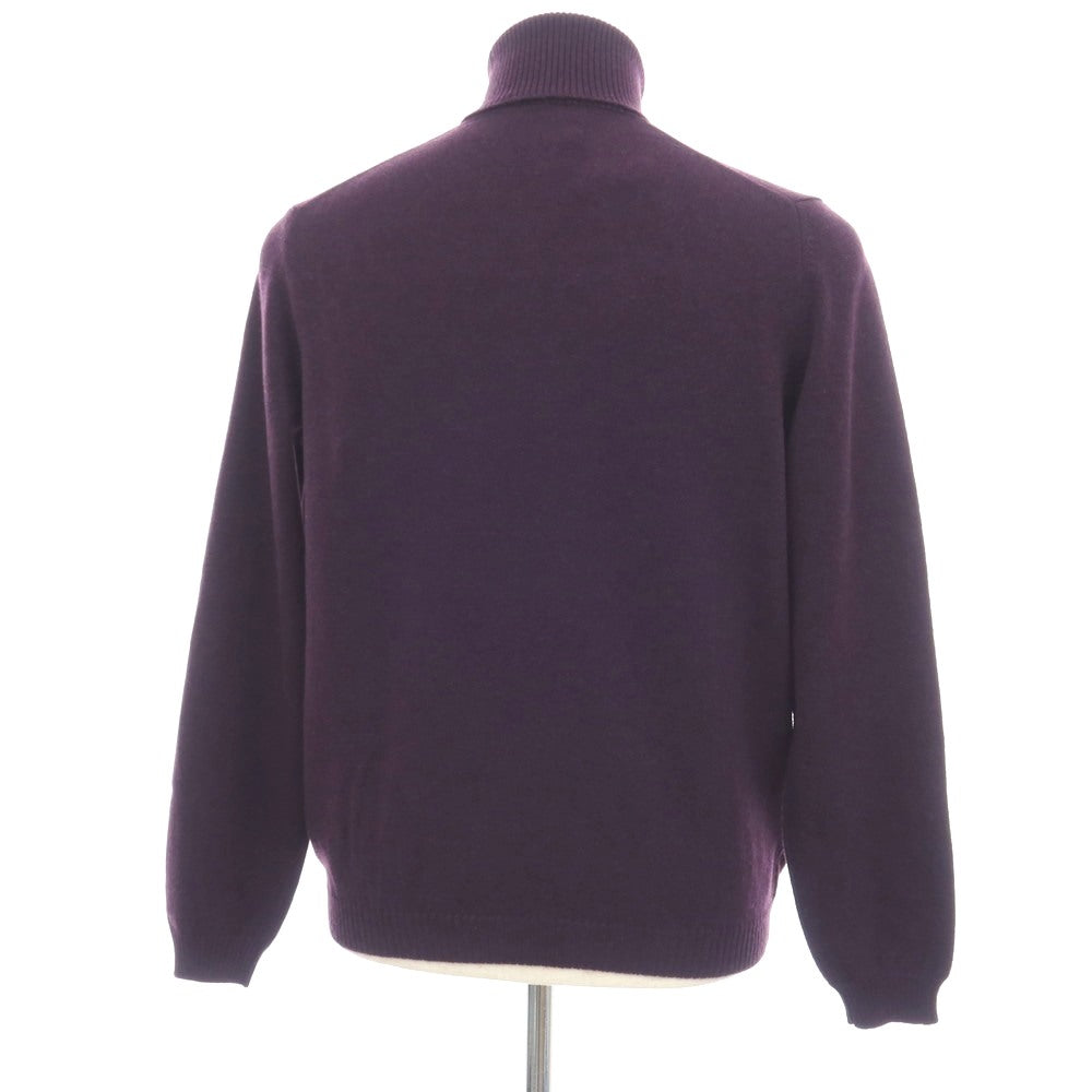 【新品アウトレット】セッテフィーリ カシミア Settefili Cashmere カシミヤ タートルネック プルオーバーニット ダークパープル【サイズ44】【 状態ランクN- 】【 メンズ 】