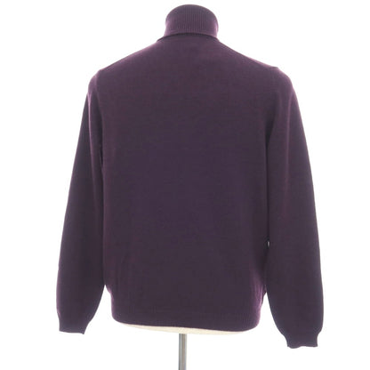 【新品アウトレット】セッテフィーリ カシミア Settefili Cashmere カシミヤ タートルネック プルオーバーニット ダークパープル【サイズ44】【 状態ランクN- 】【 メンズ 】