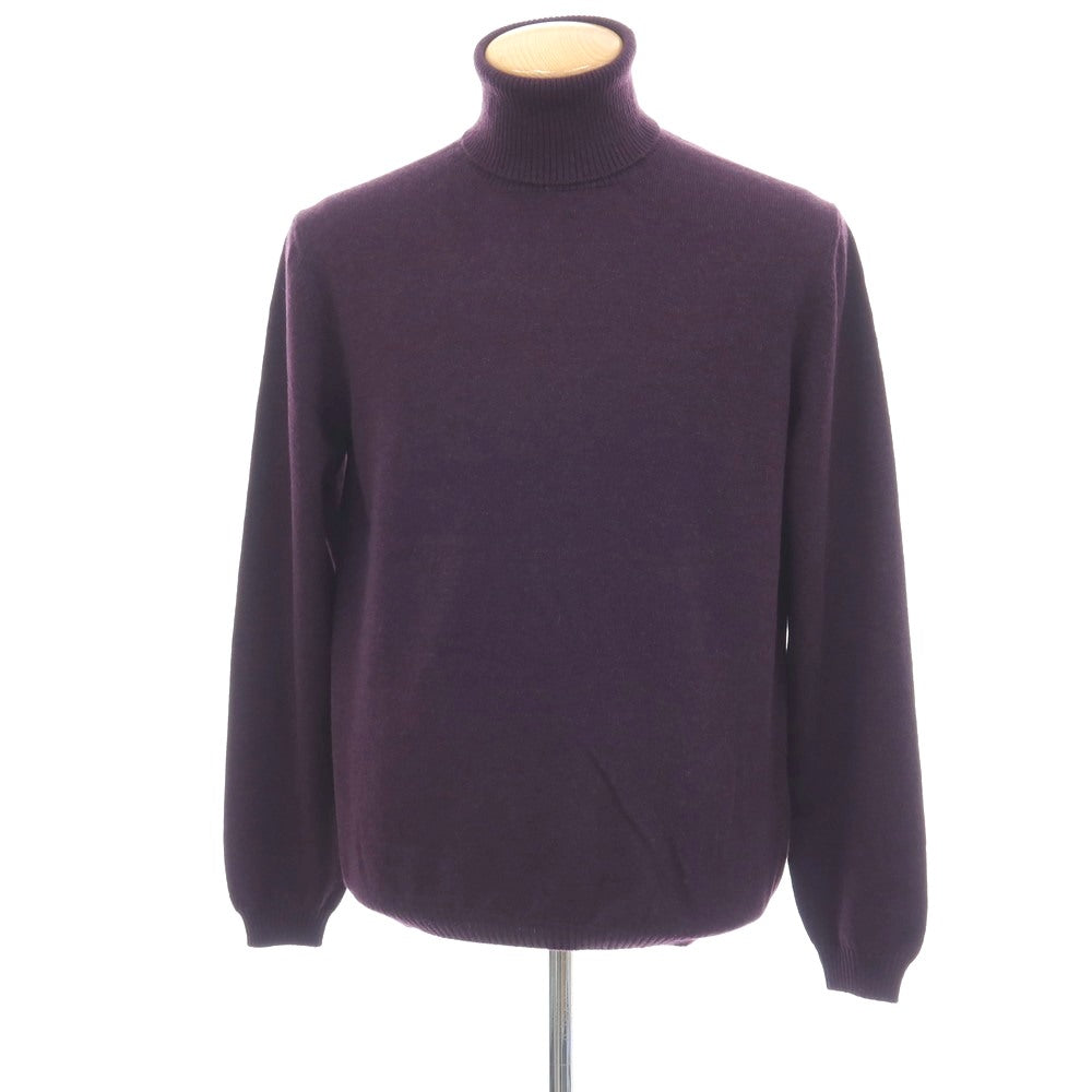【新品アウトレット】セッテフィーリ カシミア Settefili Cashmere カシミヤ タートルネック プルオーバーニット ダークパープル【サイズ46/XS】【 状態ランクN- 】【 メンズ 】