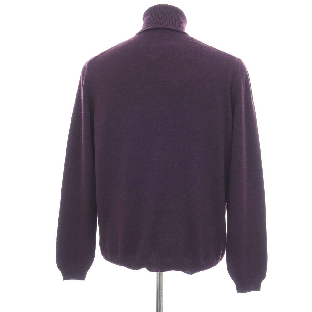【新品アウトレット】セッテフィーリ カシミア Settefili Cashmere カシミヤ タートルネック プルオーバーニット ダークパープル【サイズ46/XS】【 状態ランクN- 】【 メンズ 】