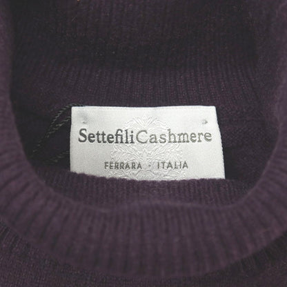 【新品アウトレット】セッテフィーリ カシミア Settefili Cashmere カシミヤ タートルネック プルオーバーニット ダークパープル【サイズ46/XS】【 状態ランクN- 】【 メンズ 】
