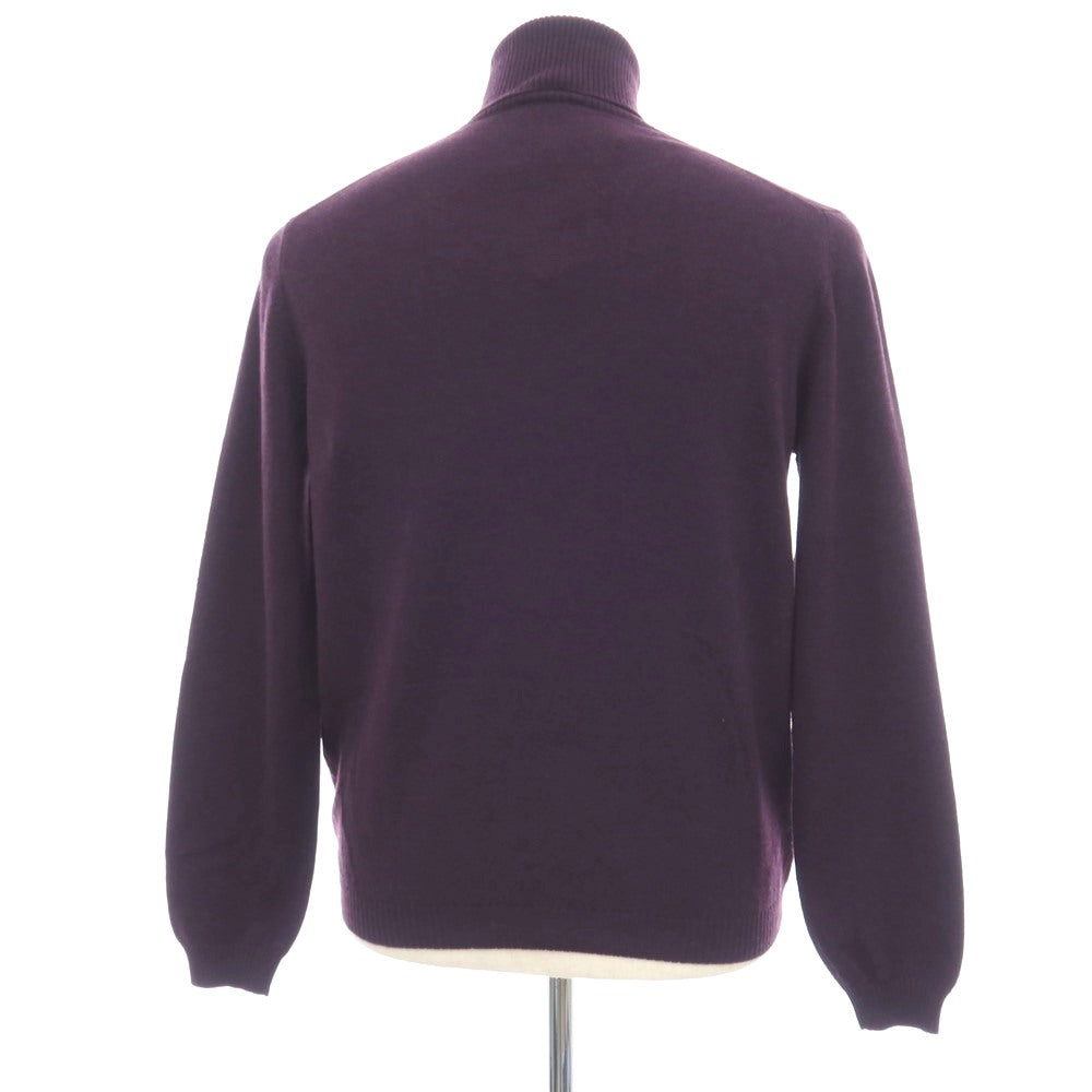 【新品アウトレット】セッテフィーリ カシミア Settefili Cashmere カシミヤ タートルネック プルオーバーニット ダークパープル【サイズ48/S】【 状態ランクN- 】【 メンズ 】