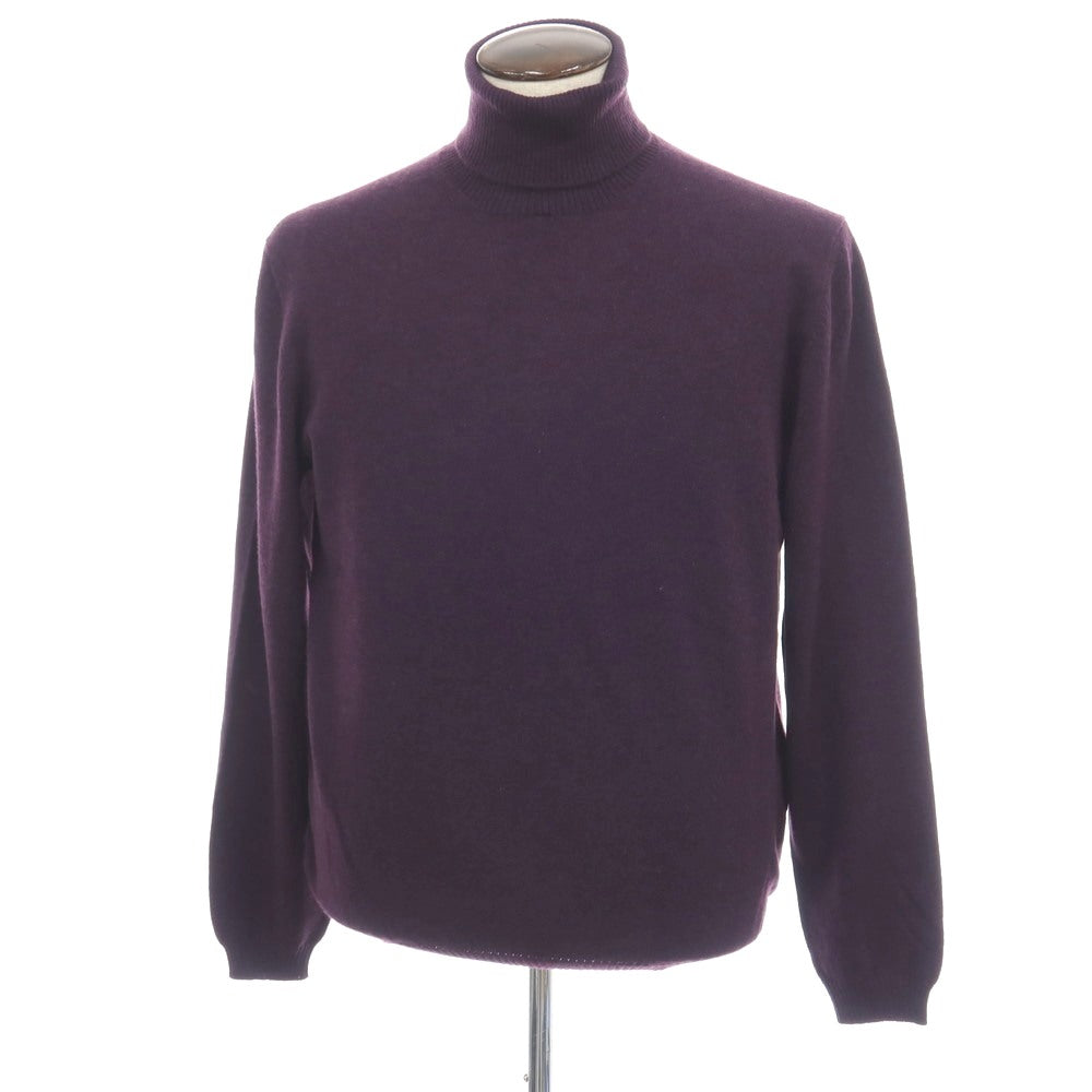 【新品アウトレット】セッテフィーリ カシミア Settefili Cashmere カシミヤ タートルネック プルオーバーニット ダークパープル【サイズ50/M】【 状態ランクN- 】【 メンズ 】