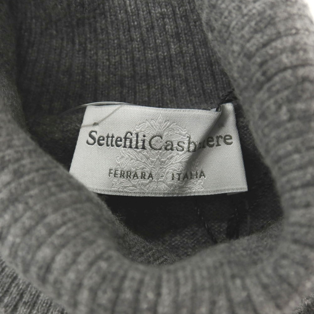 【新品アウトレット】セッテフィーリ カシミア Settefili Cashmere カシミヤ タートルネック プルオーバーニット グレー【サイズ44】【 状態ランクN- 】【 メンズ 】
