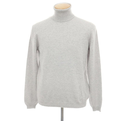 【新品アウトレット】セッテフィーリ カシミア Settefili Cashmere カシミヤ タートルネック プルオーバーニット ライトグレー【サイズ44】【 状態ランクN- 】【 メンズ 】