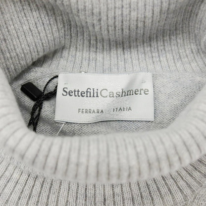 【新品アウトレット】セッテフィーリ カシミア Settefili Cashmere カシミヤ タートルネック プルオーバーニット ライトグレー【サイズ44】【 状態ランクN- 】【 メンズ 】
