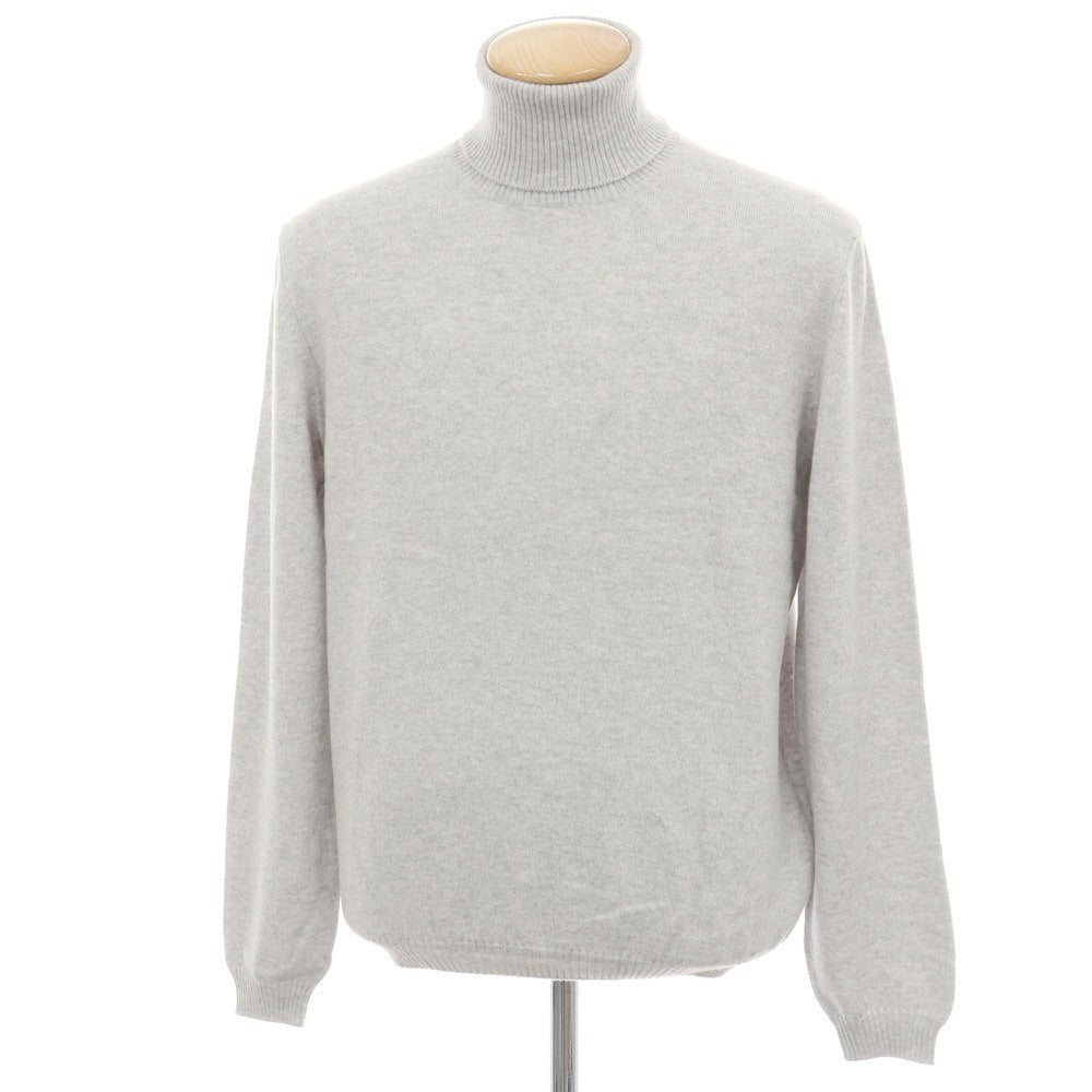 【新品アウトレット】セッテフィーリ カシミア Settefili Cashmere カシミヤ タートルネック プルオーバーニット ライトグレー【サイズ46/XS】【 状態ランクN- 】【 メンズ 】