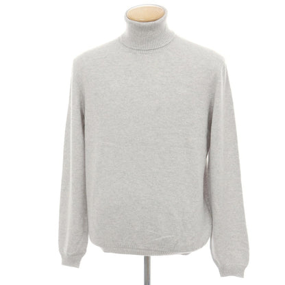 【新品アウトレット】セッテフィーリ カシミア Settefili Cashmere カシミヤ タートルネック プルオーバーニット ライトグレー【サイズ46/XS】【 状態ランクN- 】【 メンズ 】