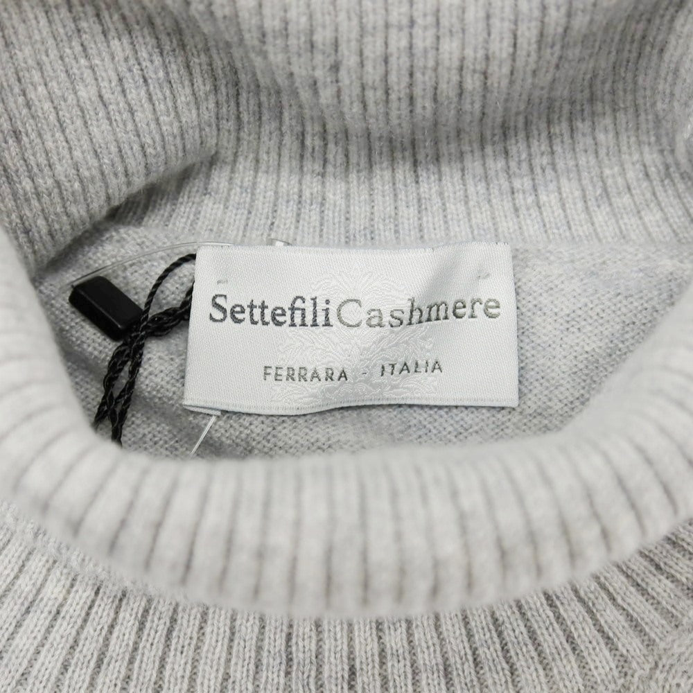 【新品アウトレット】セッテフィーリ カシミア Settefili Cashmere カシミヤ タートルネック プルオーバーニット ライトグレー【サイズ46/XS】【 状態ランクN- 】【 メンズ 】