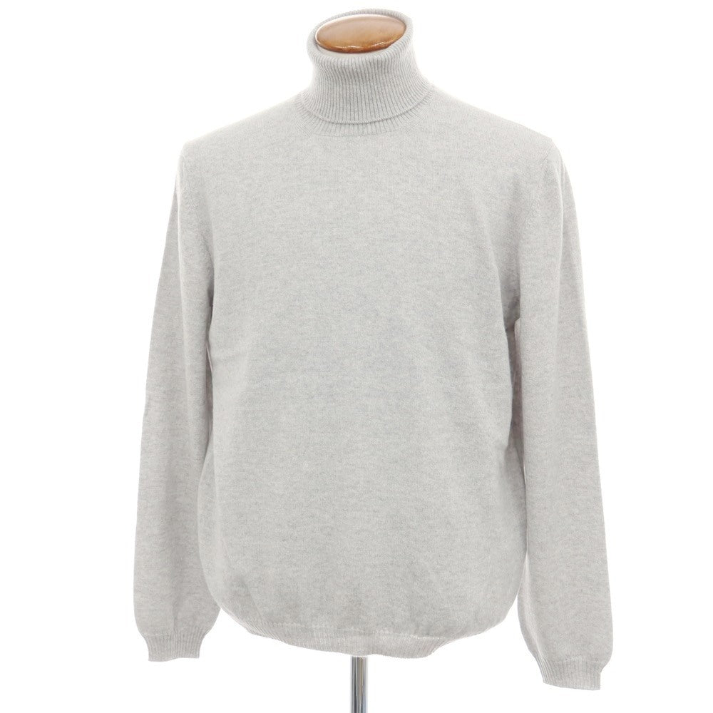 【新品アウトレット】セッテフィーリ カシミア Settefili Cashmere カシミヤ タートルネック プルオーバーニット ライトグレー【サイズ48/S】【 状態ランクN- 】【 メンズ 】