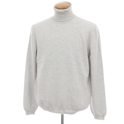 【新品アウトレット】セッテフィーリ カシミア Settefili Cashmere カシミヤ タートルネック プルオーバーニット ライトグレー【サイズ48/S】【 状態ランクN- 】【 メンズ 】