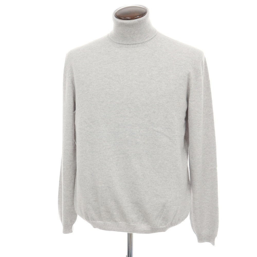 【新品アウトレット】セッテフィーリ カシミア Settefili Cashmere カシミヤ タートルネック プルオーバーニット ライトグレー【サイズ50/M】【 状態ランクN- 】【 メンズ 】