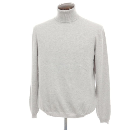 【新品アウトレット】セッテフィーリ カシミア Settefili Cashmere カシミヤ タートルネック プルオーバーニット ライトグレー【サイズ50/M】【 状態ランクN- 】【 メンズ 】