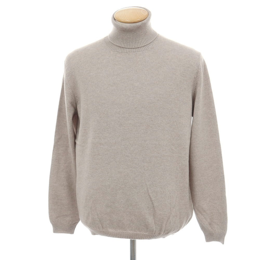 【新品アウトレット】セッテフィーリ カシミア Settefili Cashmere カシミヤ タートルネック プルオーバーニット グレージュ【サイズ46/XS】【 状態ランクN- 】【 メンズ 】