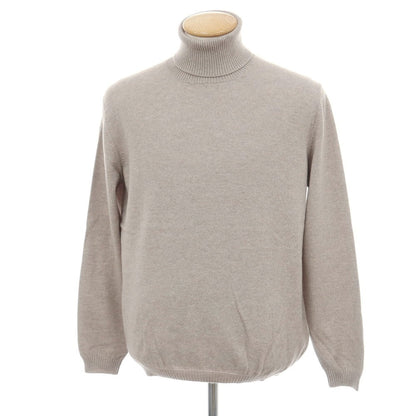 【新品アウトレット】セッテフィーリ カシミア Settefili Cashmere カシミヤ タートルネック プルオーバーニット グレージュ【サイズ46/XS】【 状態ランクN- 】【 メンズ 】