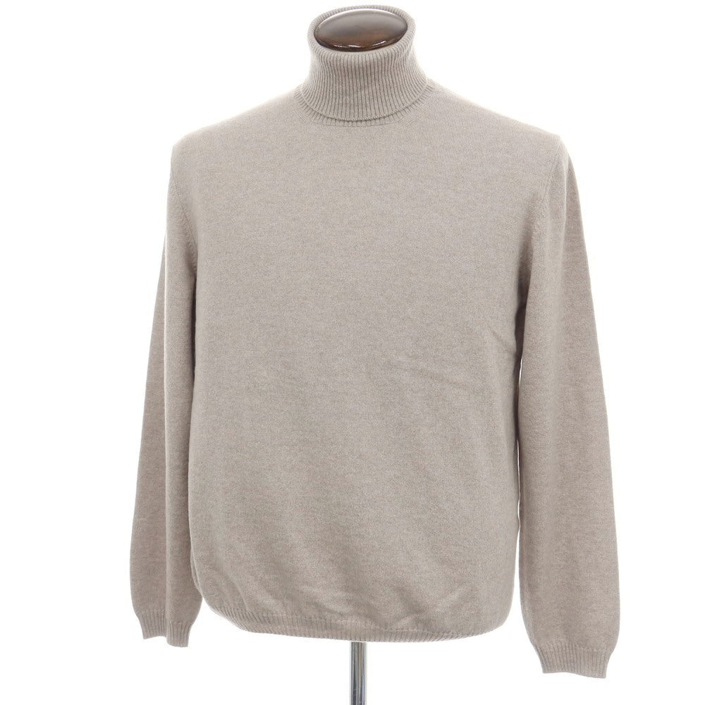 【新品アウトレット】セッテフィーリ カシミア Settefili Cashmere カシミヤ タートルネック プルオーバーニット グレージュ【サイズ50/M】【 状態ランクN- 】【 メンズ 】