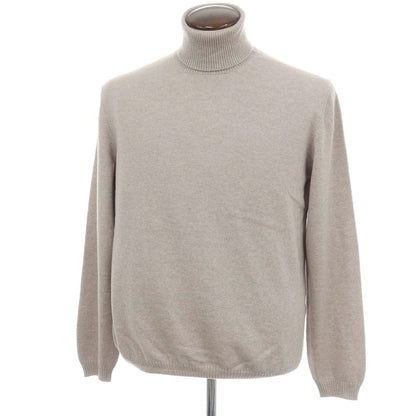 【新品アウトレット】セッテフィーリ カシミア Settefili Cashmere カシミヤ タートルネック プルオーバーニット グレージュ【サイズ50/M】【 状態ランクN- 】【 メンズ 】