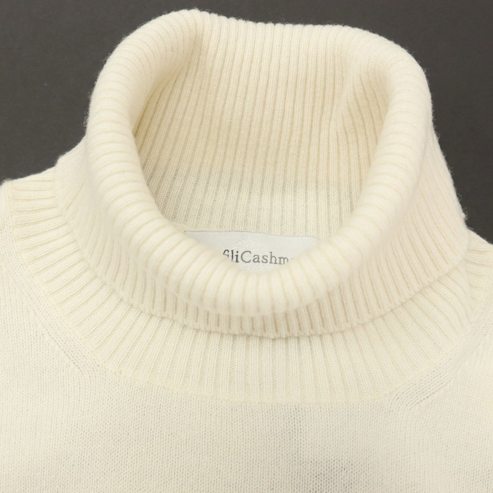 【新品アウトレット】セッテフィーリ カシミア Settefili Cashmere カシミヤ タートルネック プルオーバーニット オフホワイト【サイズ46/XS】【 状態ランクN- 】【 メンズ 】