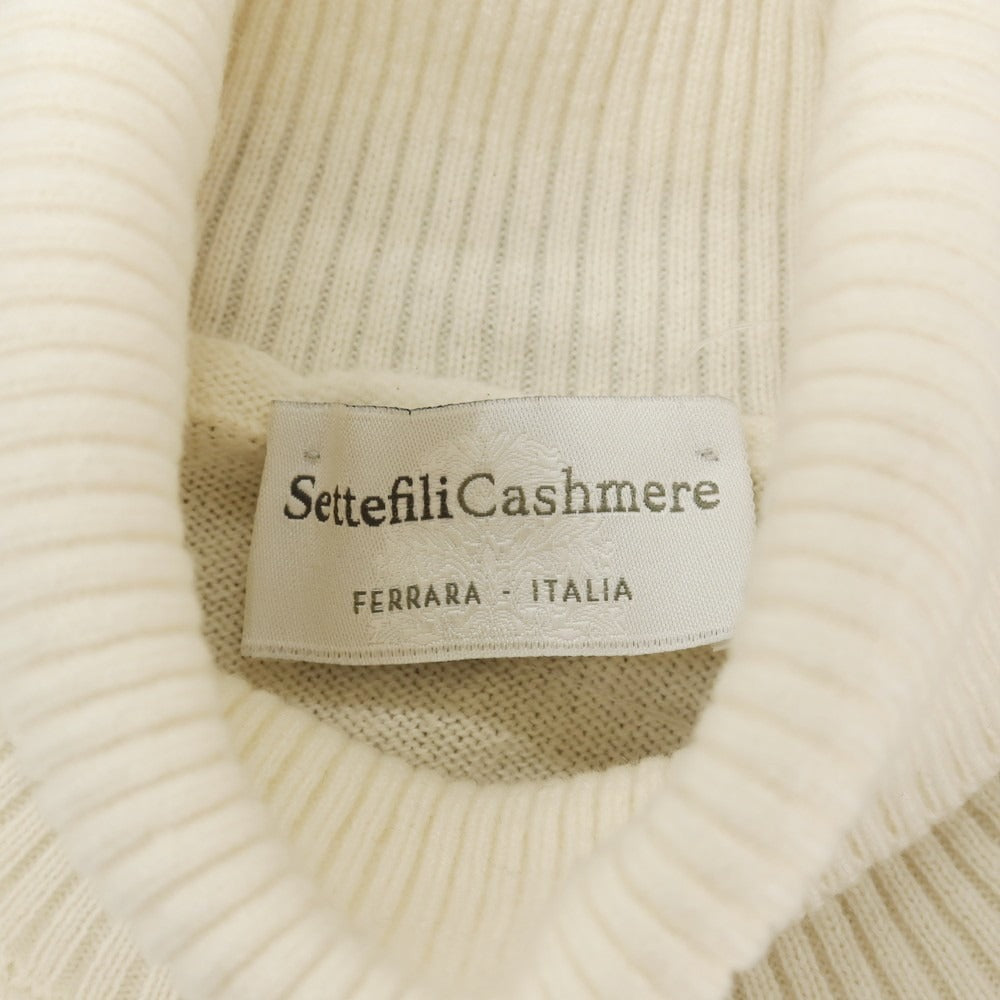 【新品アウトレット】セッテフィーリ カシミア Settefili Cashmere カシミヤ タートルネック プルオーバーニット オフホワイト【サイズ46/XS】【 状態ランクN- 】【 メンズ 】