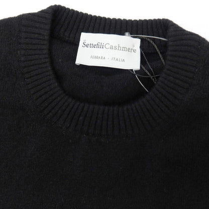 【新品アウトレット】セッテフィーリ カシミア Settefili Cashmere カシミヤ クルーネック プルオーバーニット ブラック【サイズ46/XS】【 状態ランクN- 】【 メンズ 】