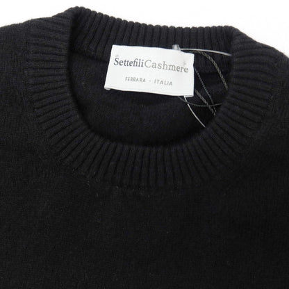 【新品アウトレット】セッテフィーリ カシミア Settefili Cashmere カシミヤ クルーネック プルオーバーニット ブラック【サイズ50/M】【 状態ランクN- 】【 メンズ 】