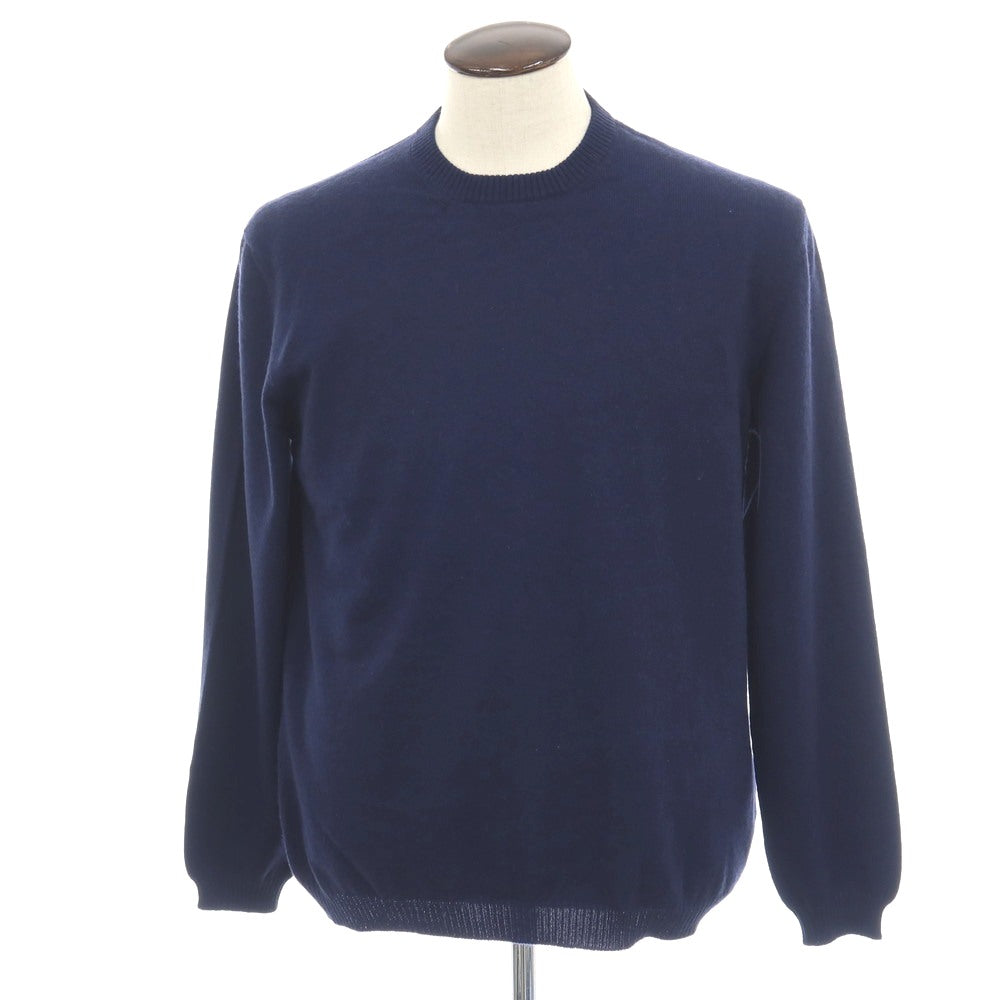 【新品アウトレット】セッテフィーリ カシミア Settefili Cashmere カシミヤ クルーネック プルオーバーニット ネイビー【サイズ50/M】【 状態ランクN- 】【 メンズ 】