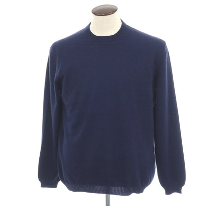 【新品アウトレット】セッテフィーリ カシミア Settefili Cashmere カシミヤ クルーネック プルオーバーニット ネイビー【サイズ50/M】【 状態ランクN- 】【 メンズ 】