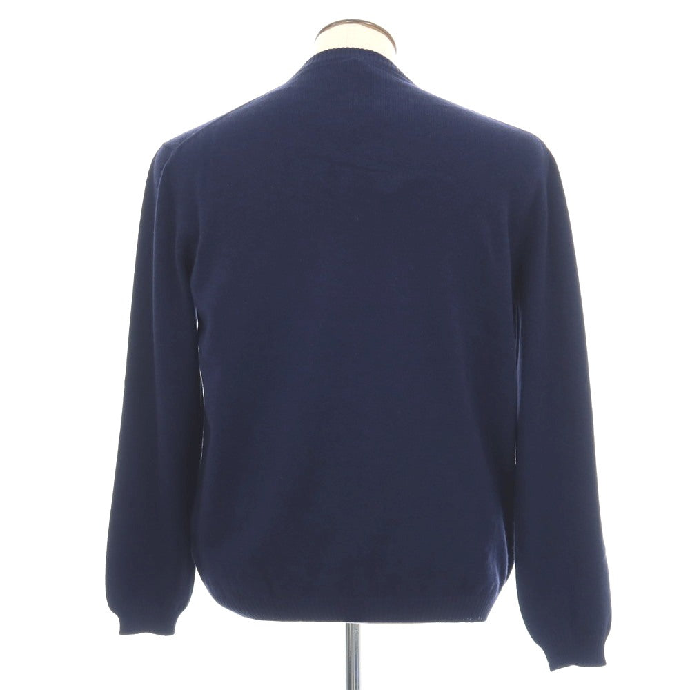 【新品アウトレット】セッテフィーリ カシミア Settefili Cashmere カシミヤ クルーネック プルオーバーニット ネイビー【サイズ50/M】【 状態ランクN- 】【 メンズ 】