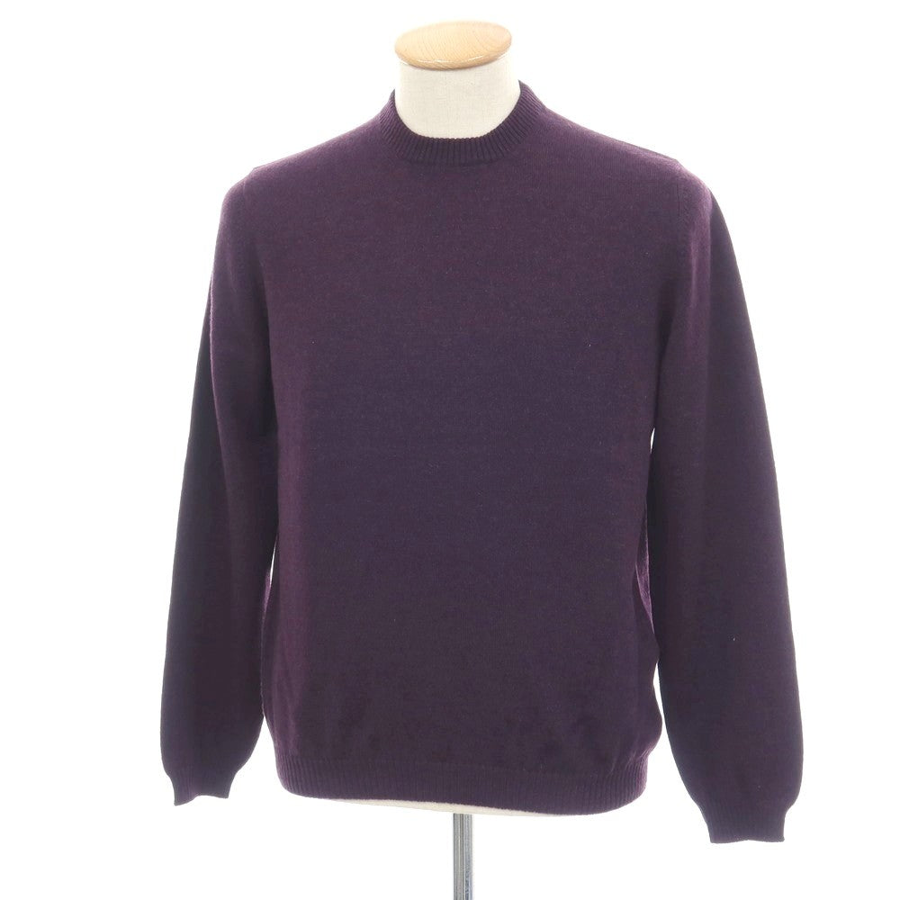 【新品アウトレット】セッテフィーリ カシミア Settefili Cashmere カシミヤ クルーネック プルオーバーニット ダークパープル【サイズ44】【 状態ランクN- 】【 メンズ 】
