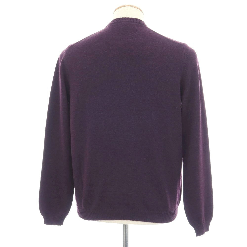 【新品アウトレット】セッテフィーリ カシミア Settefili Cashmere カシミヤ クルーネック プルオーバーニット ダークパープル【サイズ44】【 状態ランクN- 】【 メンズ 】