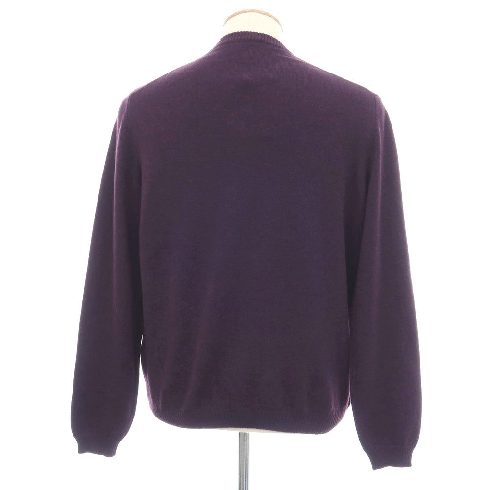 【新品アウトレット】セッテフィーリ カシミア Settefili Cashmere カシミヤ クルーネック プルオーバーニット ダークパープル【サイズ46/XS】【 状態ランクN- 】【 メンズ 】