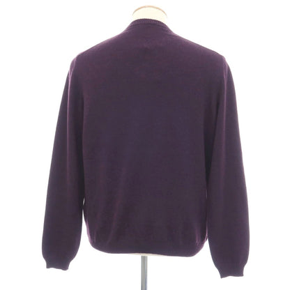 【新品アウトレット】セッテフィーリ カシミア Settefili Cashmere カシミヤ クルーネック プルオーバーニット ダークパープル【サイズ46/XS】【 状態ランクN- 】【 メンズ 】