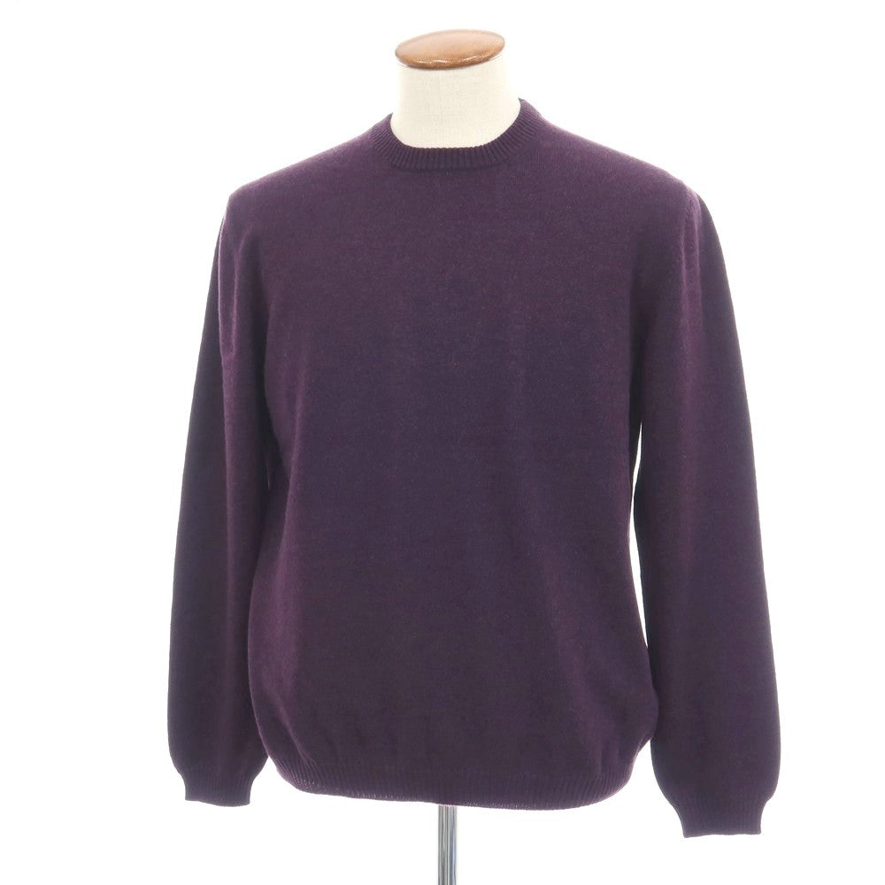 【新品アウトレット】セッテフィーリ カシミア Settefili Cashmere カシミヤ クルーネック プルオーバーニット ダークパープル【サイズ48/S】【 状態ランクN- 】【 メンズ 】