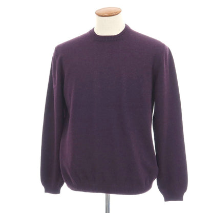 【新品アウトレット】セッテフィーリ カシミア Settefili Cashmere カシミヤ クルーネック プルオーバーニット ダークパープル【サイズ48/S】【 状態ランクN- 】【 メンズ 】
