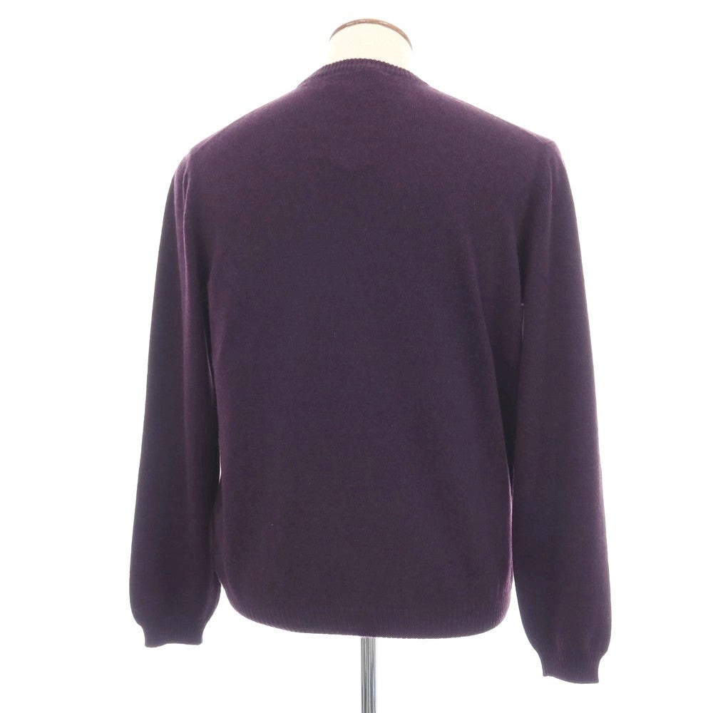 【新品アウトレット】セッテフィーリ カシミア Settefili Cashmere カシミヤ クルーネック プルオーバーニット ダークパープル【サイズ48/S】【 状態ランクN- 】【 メンズ 】