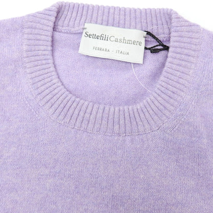【新品アウトレット】セッテフィーリ カシミア Settefili Cashmere カシミヤ クルーネック プルオーバーニット ラベンダー【サイズ46/XS】【 状態ランクN- 】【 メンズ 】