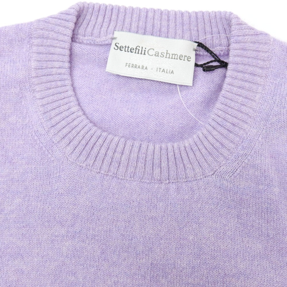 【新品アウトレット】セッテフィーリ カシミア Settefili Cashmere カシミヤ クルーネック プルオーバーニット ラベンダー【サイズ50/M】【 状態ランクN- 】【 メンズ 】