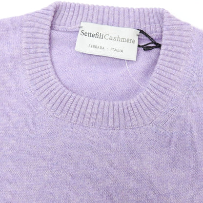 【新品アウトレット】セッテフィーリ カシミア Settefili Cashmere カシミヤ クルーネック プルオーバーニット ラベンダー【サイズ50/M】【 状態ランクN- 】【 メンズ 】