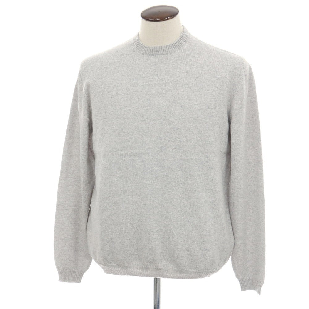 【新品アウトレット】セッテフィーリ カシミア Settefili Cashmere カシミヤ クルーネック プルオーバーニット ライトグレー【サイズ50/M】【 状態ランクN- 】【 メンズ 】