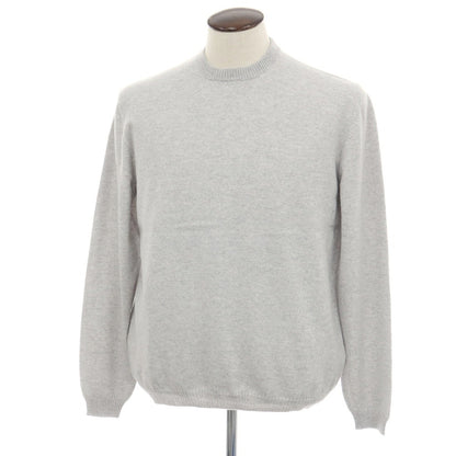 【新品アウトレット】セッテフィーリ カシミア Settefili Cashmere カシミヤ クルーネック プルオーバーニット ライトグレー【サイズ50/M】【 状態ランクN- 】【 メンズ 】