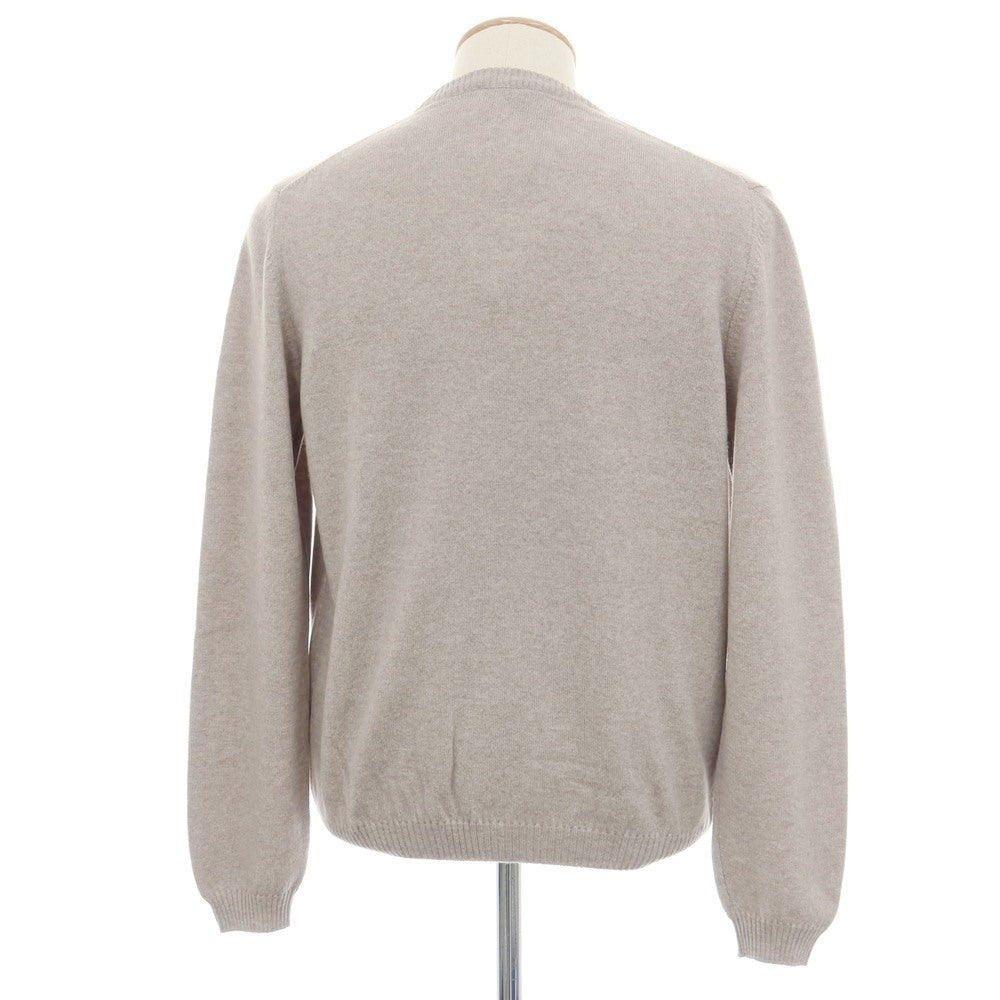 【新品アウトレット】セッテフィーリ カシミア Settefili Cashmere カシミヤ クルーネック プルオーバーニット グレージュ【サイズ44】【 状態ランクN- 】【 メンズ 】