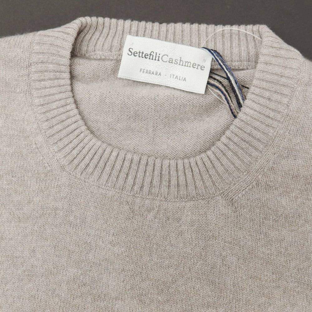【新品アウトレット】セッテフィーリ カシミア Settefili Cashmere カシミヤ クルーネック プルオーバーニット グレージュ【サイズ44】【 状態ランクN- 】【 メンズ 】