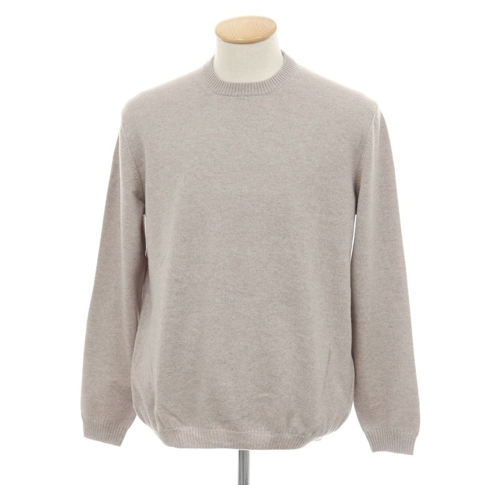 【新品アウトレット】セッテフィーリ カシミア Settefili Cashmere カシミヤ クルーネック プルオーバーニット グレージュ【サイズ46/XS】【 状態ランクN- 】【 メンズ 】